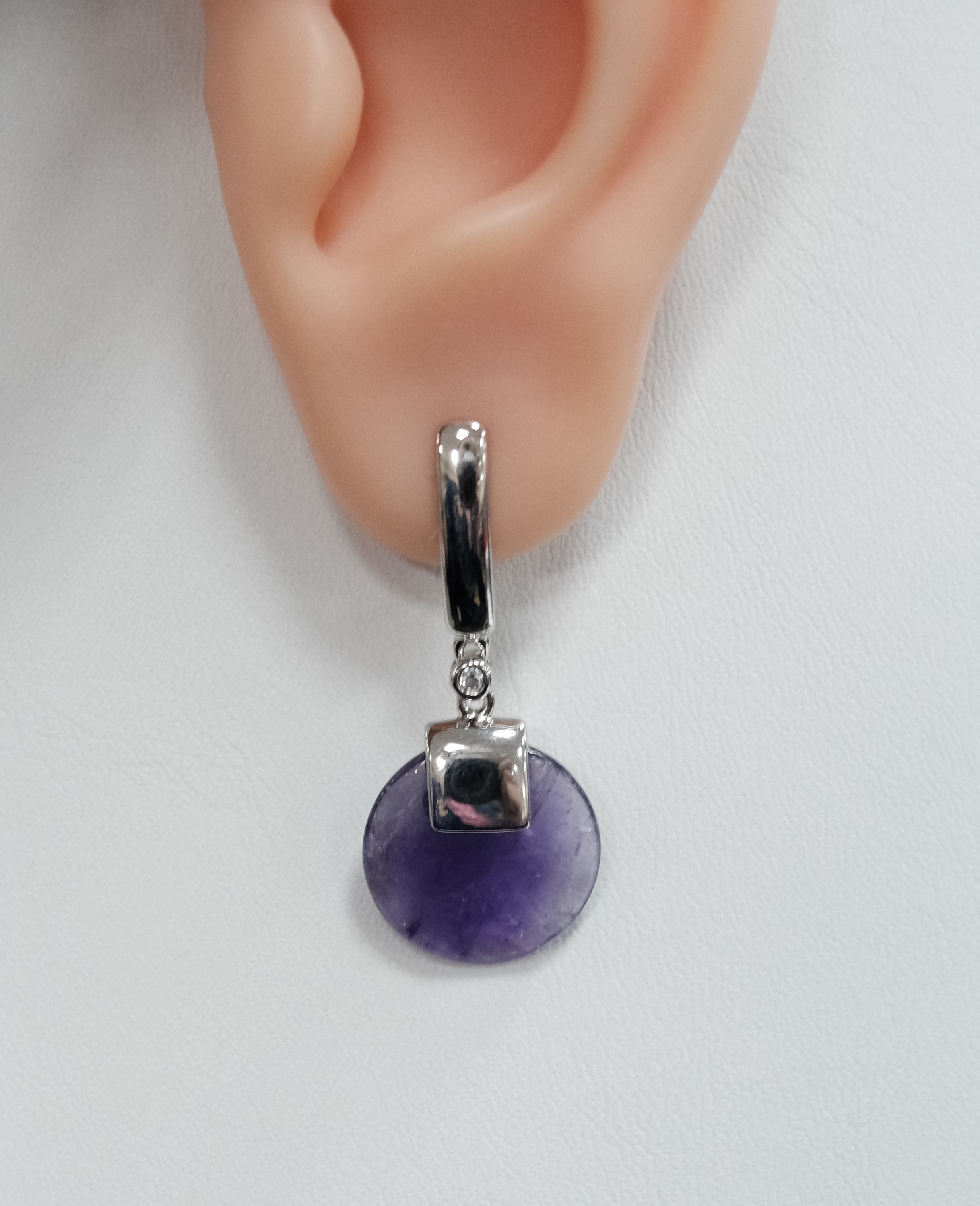 Серебряные серьги с аметистами